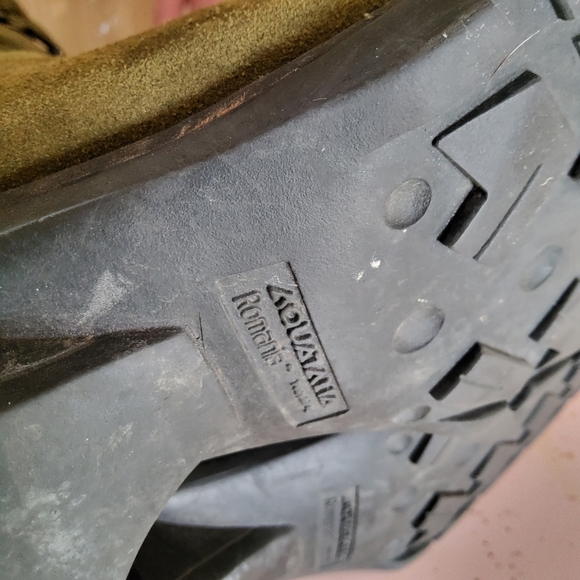 AQUATALIA Romanian Loden Green Suede Boots Forest Elf Boho Size 8 - Picture 9 of 10